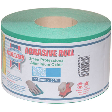Aluminium Oxide Sanding Paper Roll Green 115mm x 50m 40G