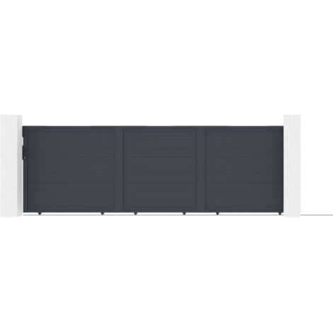 Aluminium-Schiebetor 5m EIGER H.160cm grau