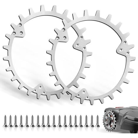 Aluminium Spikes amélioration de la Traction Convient pour Husqvarna Automower 420/320 / 430X /435X /440/450X avec ébavurage et Gazon pointutaille de Roue 255 mm pour Accessoires Roues Hors Roue