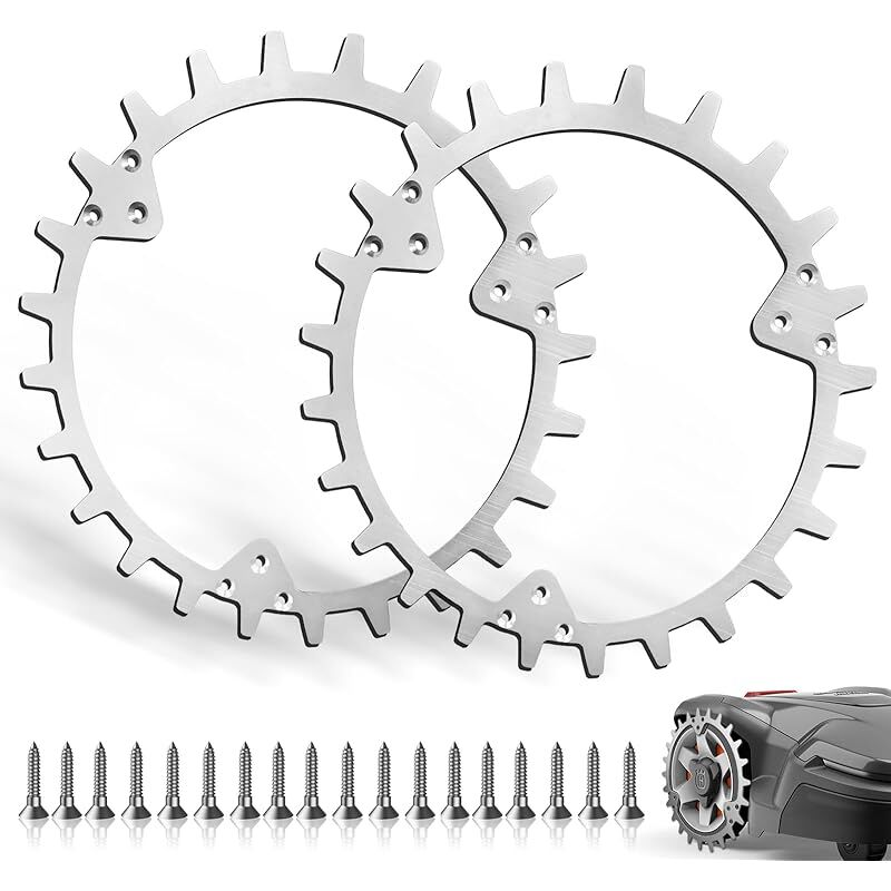 Aluminium Spikes amélioration de la Traction Convient pour Husqvarna Automower 420/320 / 430X /435X /440/450X avec ébavurage et Gazon pointutaille de