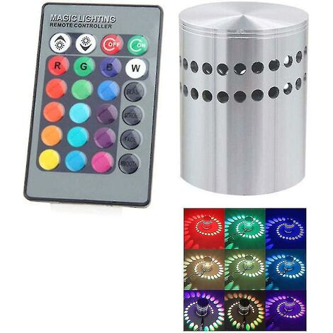 Aluminium Spirale Led Wandleuchte Dekoration Schlafzimmer Veranda Flur Decke Wohnzimmer 3w Atmosphärenlampe Rgb Buntes Licht Mit Fernbedienung Starli
