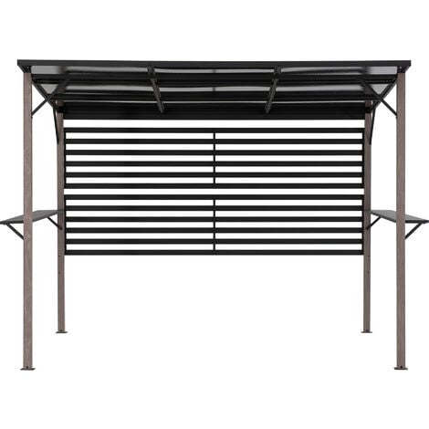 SUNJOY Aluminium/Stahl Whirlpool Pergola DENALI in Anthrazit - 252cm x 282cm