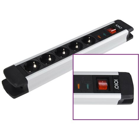 BROLLUX Einbausteckdose versenkbar 2fach mit USB und USBC Schwarz mit  Softöffnung AluSprizguss 1,5m Anschlusskabel Steckdose: : Baumarkt
