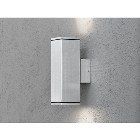 Aluminium-Wandleuchte MONZA, Up/Down-light, GU10-Sockel, H: 20 cm, IP44
