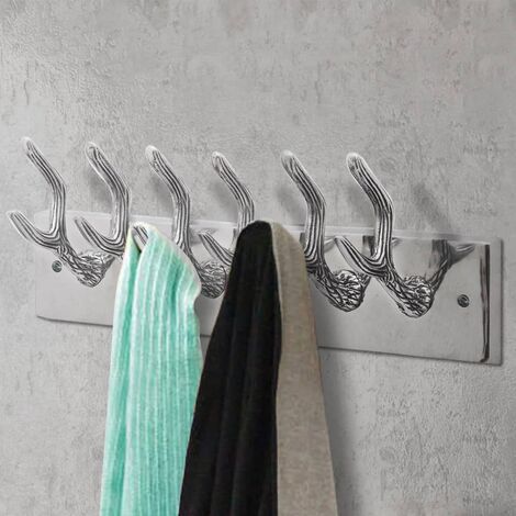 Triple Prong Robe Hook, Zinc Alloy Wall Mounted Coat Hooks Bronze Tone for  Hanging Scarf, Bag, Towel, Key, Cap, Cup 8pcs 