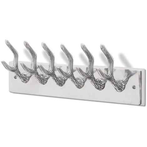 Aluminium Wardrobe Hook Coat Rack Hat/Tie Hanger Silver