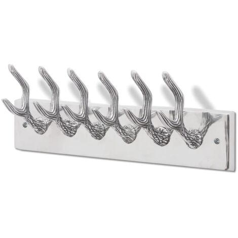 Aluminium Wardrobe Hook Coat Rack Hat/Tie Hanger Silver vidaXL