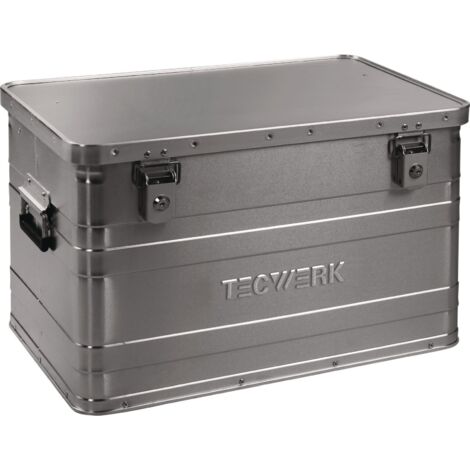 Aluminiumbox L595xB390xH380mm 70l m.Klappverschluss u.Zylinderschl.TECWERK