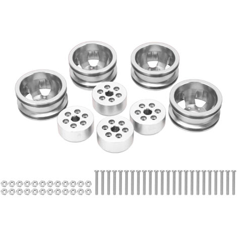 Aluminiumfelge für WPL-Modelle im Maßstab 1:16, kompatibel mit Fj40, C14, C24, B14, B24, B16, B36 – Silber