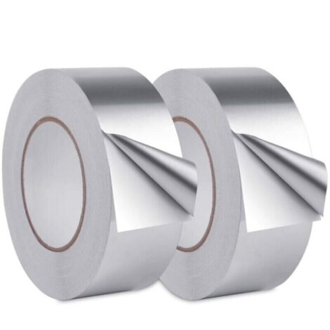 Aluminiumfolienband, Aluminiumfolien-Dichtungsstreifen, wasserdichtes Aluminiumfolienband für die Küche, Metalloberfläche, 20 m 30 mm (2 Rollen, Silber)