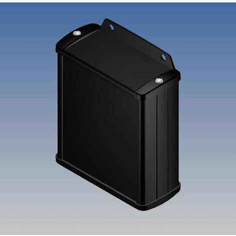 Aluminiumgehäuse - Farbe schwarz - 100 x 85,8 x 36,9 mm - mit Flansch