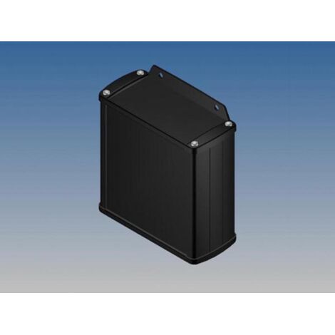 Aluminiumgehäuse - Farbe schwarz - 110 x 105,9 x 45,8 mm - mit Flansch