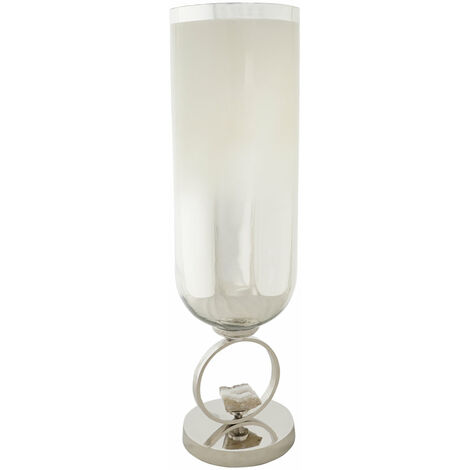 Aluminiumglas Vase 15x15x56 Champagner Aluminium Glasmaterial Farbe Multicolor Vase Details Details