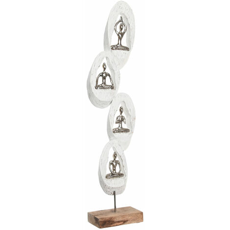 Aluminiumgriff Figur 18x9x69 Weiß Yoga Aluminium Handle Multicolor -Farbmaterialfamilien -Figurine Détail Details