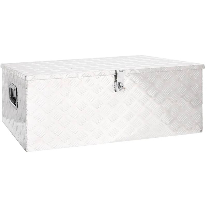 Aufbewahrungsbox Silbern 100x55x37 Cm Aluminium - Vidaxl