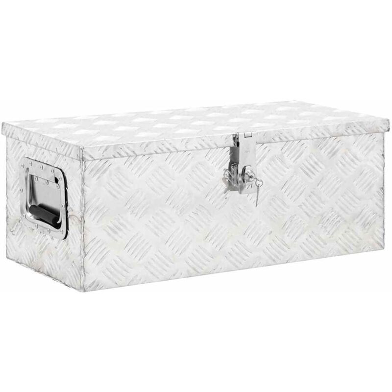 Aufbewahrungsbox Silbern 70x31x27 Cm Aluminium - Vidaxl