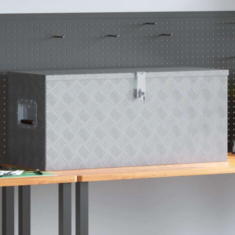 Aluminiumkiste 90,5×35×40 cm Silbern