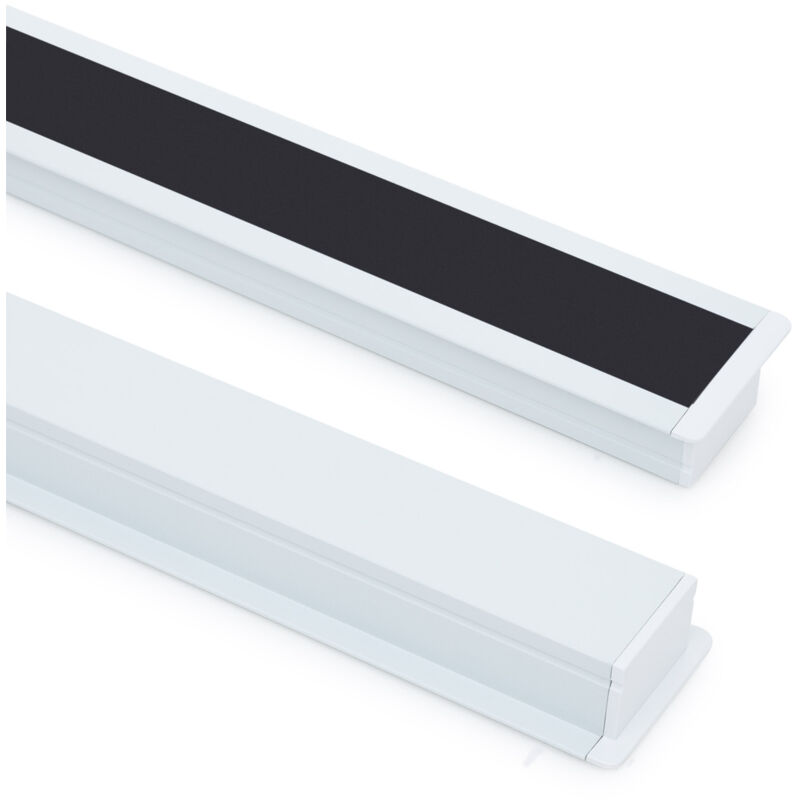 Tivendis LED Alu-Profil Set 2 M – Inkl. Abdeckung, Clips, Endkappen, Für LED-Streifen Bis 12 Mm Breite
