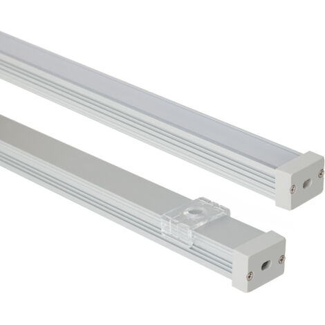 LEDKIA Gipseinbau-Profil Für LED-Streifen – Aluminium Mit Durchgehender Abdeckung, 6m Weiß-transluzent