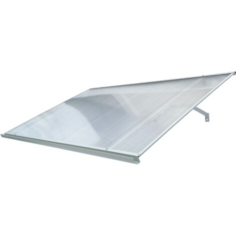 Aluminiumrahmen-Vordach STARKEDACH Straight T-160 RAL 7035 mit Polycarbonatbeschichtung
