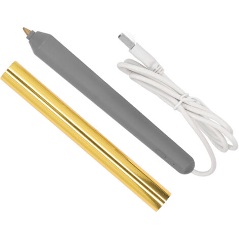 Aluminiumstift, USB-Heißprägestift zum Zeichnen, Basteln, für Papier, Holz, Kunststoff (GOLD)