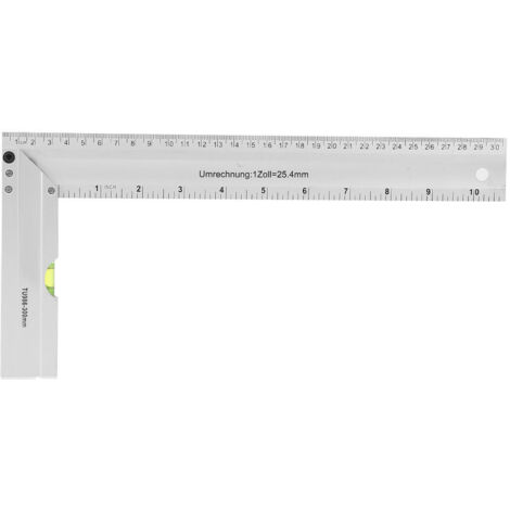 Aluminiumwinkel, gerader Winkel, Holzwinkel, 90°-Winkel 300 mm, gerader Winkel für Holzmessungen