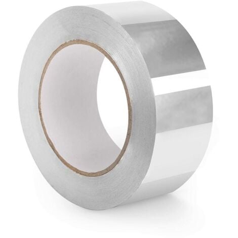 Aluminum Adhesive Tape - High Temperature Adhesive Tapes - Waterproof Tape - Thermal Insulation - Plumbing Waterproof Tape - 1 Roll (50mm x 50m)