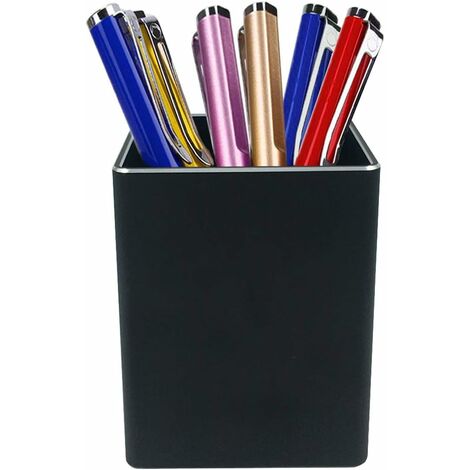 Square Pencil Holder Metal Pencil Holder Aluminum Pen Holder - For Office,  School, Home