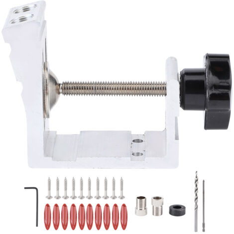 Aluminum Alloy Pocket Hole Fixture Kit Woodworking Oblique Hole Locator Positioner Drilling Tool