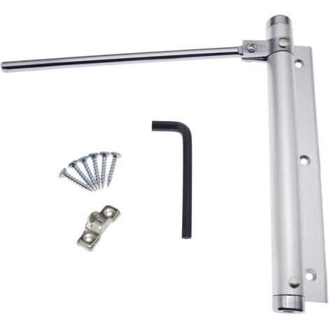 Aluminum Alloy Spring Door Closer Adjustable Surface Mounted Automatic Closing Device 45kg (1pc)