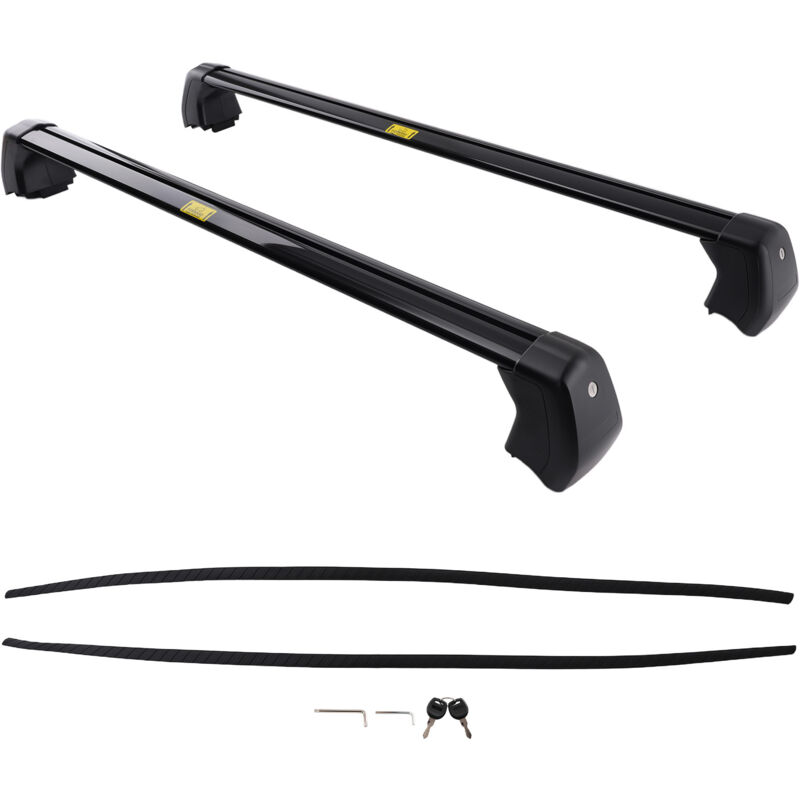 Aluminum Cargo Roof Bars for Land Rover Discovery 5 2017-2024 Black 45KG Load