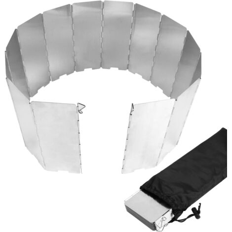 Aluminum Folding Wind Shield 14 Plates Aluminum Alloy Camping Windshield for Gas Stove Picnic Outdoor Camping Windshield