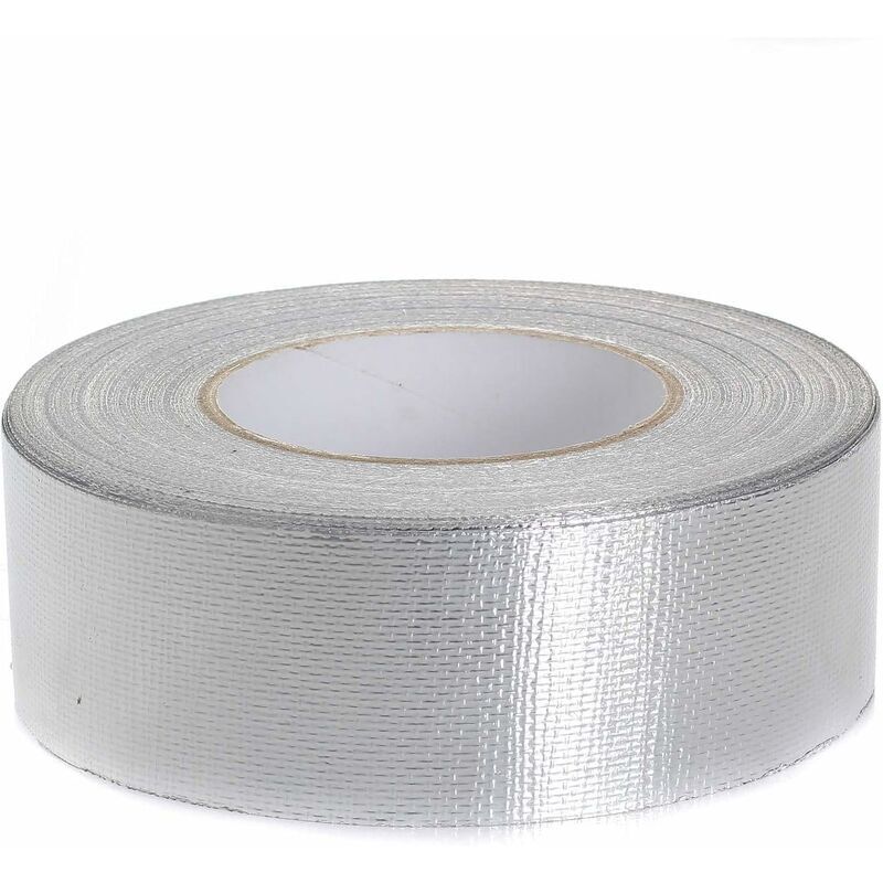 Alwaysh - Aluminum Reinforced Tape 50mm x 50m, Aluminum Sealing Strip, Sealing Tape + Fiberglass Reinforcement + Tkd5022