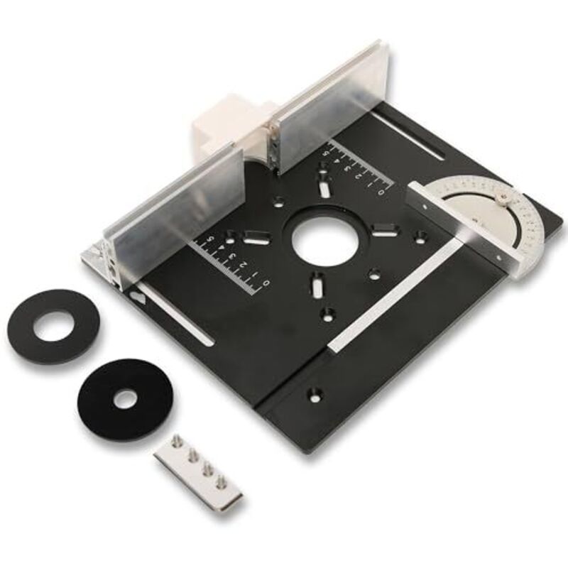 Aluminum Router Table Insert Plate (Black)