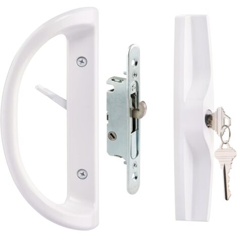 Aluminum sliding window with sliding handle lock