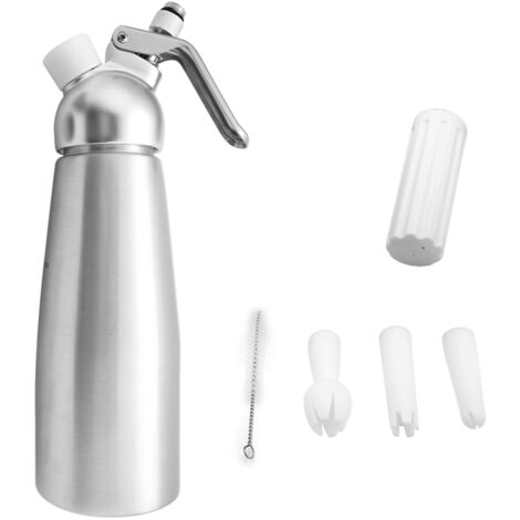 Aluminum Whipped Cream Dispenser Bundle With Three Nozzles Kitchen 500ml