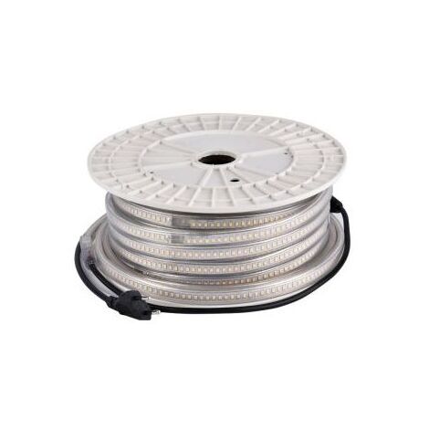 Aluson – Ruban LED 230V 10m 10W/m IP65 4000K – Éclairage chantiers extérieurs – Résistant aux chocs IK06 – Installation facile avec prise secteur
