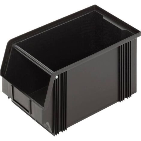 Alutec 1394003197 ESD Cassetta impilabile da magazzino CB3MC (L x A x P) 200 x 200 x 350 mm Nero 1 pz.