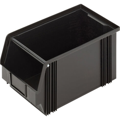 Alutec 1394003197 ESD Sichtlagerkasten CB3MC (B x H x T) 200 x 200 x 350 mm Schwarz 1 St.