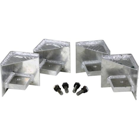 Alutec 41010 Pieds de palette aluminium 100 mm pack de 4