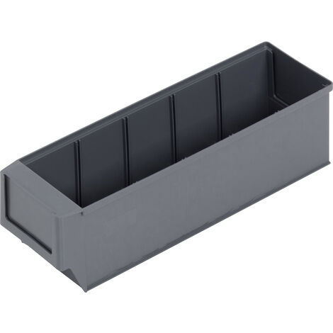 Alutec 66027  Sichtlagerkasten   (L x B x H) 300 x 91 x 81 mm Dunkelgrau 1 St.