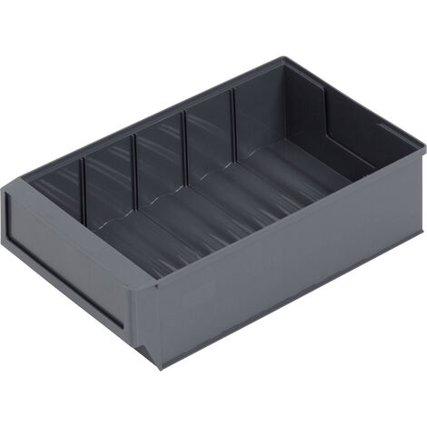 Alutec 66028  Sichtlagerkasten   (L x B x H) 300 x 183 x 81 mm Dunkelgrau 1 St.