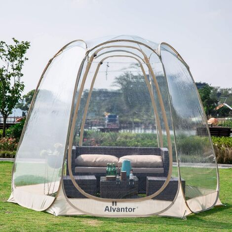 main image of "Alvantor Bubble Tent Pop Up Gazebo, 4-6 Person Screen House Room Garden Patio Canopy Shelter, Large Premium Oversize Instant Greenhouse Weather Pod for Party Event, Cold Protection"