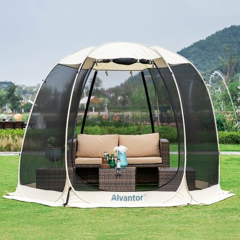 Alvantor Pop Up Gazebo Event Shetler, 4-6 Person Instant Mosquito Netting Camping Dome Tent, UV 50+ Canopy Screen House for Garden, Patio, Backyard