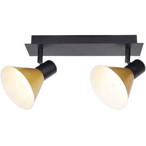 ALVARO, INDOOR METAL SPOT LAMP, E14 2X MAX 40W, BLACK AND GO