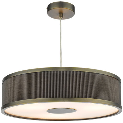 Alvaro Suspension Cylindrique à 3 Lumières Bronze Antique Champignon