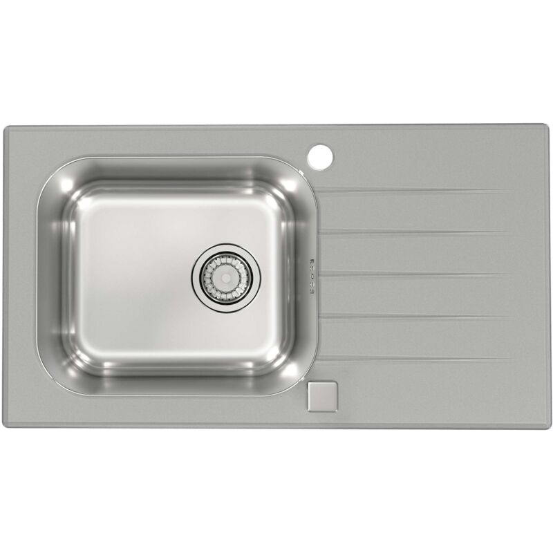 Alveus - Altone - Évier 78x44 cm, avec commande de vidage, verre gris / inox 1130528
