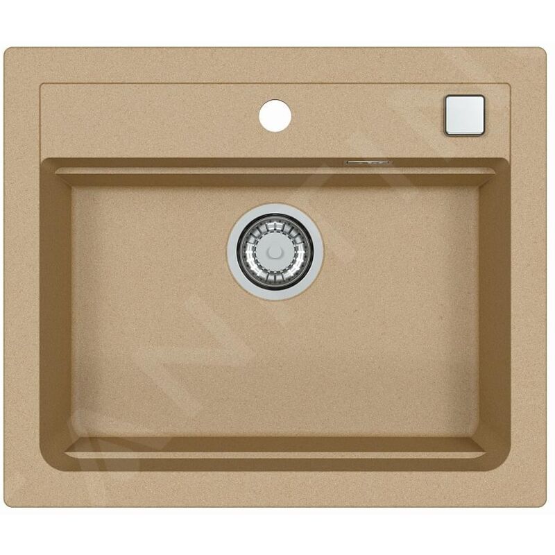 Alveus - Atrox - Évier en granit 590x500 mm, avec commande de vidage, beige 1131994