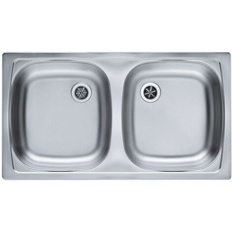 Alveus Basic - Fregadero, 78x44 cm, acero inoxidable 1039144