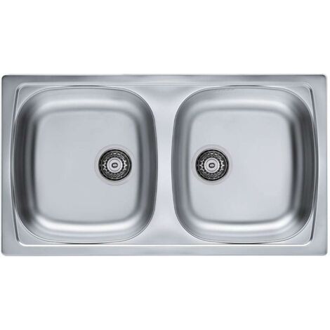 Alveus Basic - Fregadero, 78x44 cm, acero inoxidable 1049434
